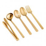 American Metalcraft 5-Piece Hammered Stainless Steel Serving Utensil Set