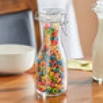 Acopa 17 oz. Customizable Glass Carafe with Resealable Lid - 12/Case Acopa 17 oz. Customizable Glass Carafe with Resealable Lid - 12/Case