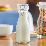 Acopa 17 oz. Customizable Glass Carafe with Resealable Lid - 12/Case Acopa 17 oz. Customizable Glass Carafe with Resealable Lid - 12/Case