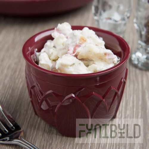 Dinex DX520061 Fenwick 5 oz. Cranberry Insulated Bowl - 48/Case