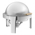 Acopa Supreme 6.5 Qt. Round Gold Accent Roll Top Chafer