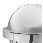 Acopa Supreme 6.5 Qt. Round Gold Accent Roll Top Chafer