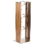 Cal-Mil 3715-46 Mid-Century 3-Cylinder Vertical Flatware / Condiment Display with Brass Accents Cal-Mil 3715-46 Mid-Century 3-Cylinder Vertical Flatware / Condiment Display with Brass Accents