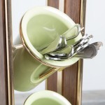 Cal-Mil 3715-46 Mid-Century 3-Cylinder Vertical Flatware / Condiment Display with Brass Accents Cal-Mil 3715-46 Mid-Century 3-Cylinder Vertical Flatware / Condiment Display with Brass Accents