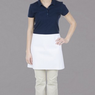 Chef Revival White Poly-Cotton Customizable Waist Apron - 17