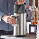 Acopa 2.5 Liter Stainless Steel Lined Decaf Airpot with Push Button Acopa 2.5 Liter Stainless Steel Lined Decaf Airpot with Push Button