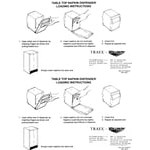Vollrath 6509-06 Two Sided Tabletop Lowfold Napkin Dispenser - Black