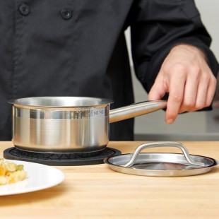 Vollrath 3800 Optio 1 Qt. Stainless Steel Sauce Pan / Butter Warmer with Aluminum-Clad Bottom and Cover Vollrath 3800 Optio 1 Qt. Stainless Steel Sauce Pan / Butter Warmer with Aluminum-Clad Bottom and Cover
