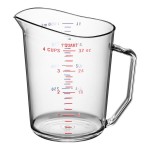 Cambro 100MCCW135 Camwear® 1 Qt. Clear Polycarbonate Measuring Cup
