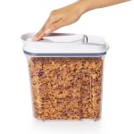 OXO Good Grips 3.4 Qt. Clear Rectangular SAN Plastic Food Storage Container with White POP Lid OXO Good Grips 3.4 Qt. Clear Rectangular SAN Plastic Food Storage Container with White POP Lid