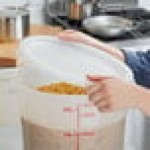 Choice 12, 18, and 22 Qt. Translucent Round Polypropylene Food Storage Container Lid Choice 12, 18, and 22 Qt. Translucent Round Polypropylene Food Storage Container Lid