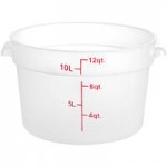 Choice 12, 18, and 22 Qt. Translucent Round Polypropylene Food Storage Container Lid Choice 12, 18, and 22 Qt. Translucent Round Polypropylene Food Storage Container Lid