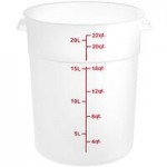 Choice 12, 18, and 22 Qt. Translucent Round Polypropylene Food Storage Container Lid Choice 12, 18, and 22 Qt. Translucent Round Polypropylene Food Storage Container Lid