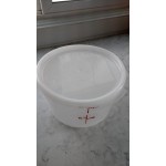 Choice 12, 18, and 22 Qt. Translucent Round Polypropylene Food Storage Container Lid Choice 12, 18, and 22 Qt. Translucent Round Polypropylene Food Storage Container Lid