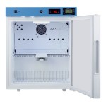 Summit Appliance ACR161WNSF456 EQTemp ACR Series 1.58 Cu. Ft. White / Blue Compact Reach-In Medical Refrigerator with Temperature-Monitored Vaccine Storage - 115V Summit Appliance ACR161WNSF456 EQTemp ACR Series 1.58 Cu. Ft. White / Blue Compact Reach-In Medical Refrigerator with Temperature-Monitored Vaccine Storage - 115V