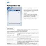 Summit Appliance ACR161WNSF456 EQTemp ACR Series 1.58 Cu. Ft. White / Blue Compact Reach-In Medical Refrigerator with Temperature-Monitored Vaccine Storage - 115V Summit Appliance ACR161WNSF456 EQTemp ACR Series 1.58 Cu. Ft. White / Blue Compact Reach-In Medical Refrigerator with Temperature-Monitored Vaccine Storage - 115V