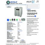Hoshizaki Steelheart B Series UF27B-LP 27 Hoshizaki Steelheart B Series UF27B-LP 27