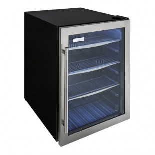Danby DBC434A1BSSDD 4.3 Cu. Ft. Stainless Steel Glass Door Beverage Refrigerator with Towel Bar Handle