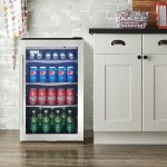 Danby DBC434A1BSSDD 4.3 Cu. Ft. Stainless Steel Glass Door Beverage Refrigerator with Towel Bar Handle
