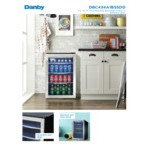 Danby DBC434A1BSSDD 4.3 Cu. Ft. Stainless Steel Glass Door Beverage Refrigerator with Towel Bar Handle