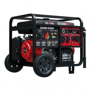 DuroStar 500 CC Tri Fuel Portable Generator with CO Alert DS13000MXT - 13,000/10,500W, 120/240V DuroStar 500 CC Tri Fuel Portable Generator with CO Alert DS13000MXT - 13,000/10,500W, 120/240V