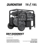 DuroStar 500 CC Tri Fuel Portable Generator with CO Alert DS13000MXT - 13,000/10,500W, 120/240V