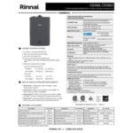Scratch and Dent Rinnai SENSEI CX160iN Natural Gas / Liquid Propane Wall-Mounted Indoor / Outdoor Tankless Water Heater - 120V, 160,000 BTU, 9.0 GPM