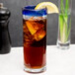 Libbey 92304 Aruba 16 oz. Customizable Zombie Glass with Cobalt Blue Rim - 12/Case
