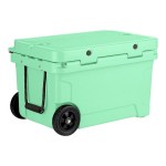 CaterGator CG45SFW Seafoam 45 Qt. Mobile Rotomolded Outdoor Cooler / Ice Chest