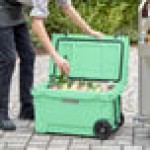 CaterGator CG45SFW Seafoam 45 Qt. Mobile Rotomolded Outdoor Cooler / Ice Chest