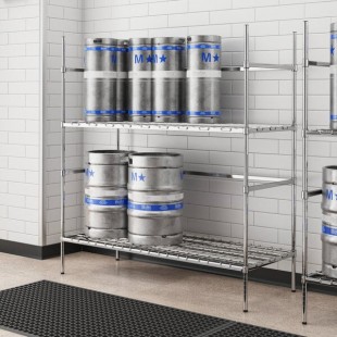 Regency 8 Keg Chrome Keg Rack - 24 Regency 8 Keg Chrome Keg Rack - 24