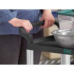 Choice Black Utility / Bussing Cart with Two Shelves - 32 Choice Black Utility / Bussing Cart with Two Shelves - 32