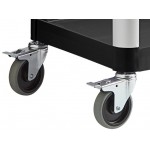 Choice Black Utility / Bussing Cart with Two Shelves - 32 Choice Black Utility / Bussing Cart with Two Shelves - 32