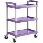 Choice Black Utility / Bussing Cart with Two Shelves - 32 Choice Black Utility / Bussing Cart with Two Shelves - 32