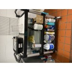 Choice Black Utility / Bussing Cart with Two Shelves - 32 Choice Black Utility / Bussing Cart with Two Shelves - 32
