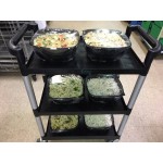 Choice Black Utility / Bussing Cart with Two Shelves - 32 Choice Black Utility / Bussing Cart with Two Shelves - 32