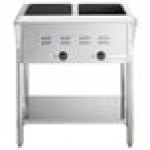 Avantco STE-2S Two Pan Open Well Electric Steam Table with Undershelf - 120V, 1000W