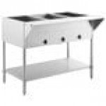 Avantco STE-2S Two Pan Open Well Electric Steam Table with Undershelf - 120V, 1000W