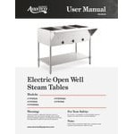 Avantco STE-2S Two Pan Open Well Electric Steam Table with Undershelf - 120V, 1000W