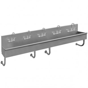Advance Tabco 19-18-100-F 16-Gauge Stainless Steel Multi-Station Hand Sink with 8