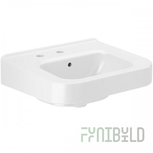 Sloan 3873206 Vitreous China Wall Mounted Ledgeback Lavatory with Single Centerset and Left Hand Soap Hole