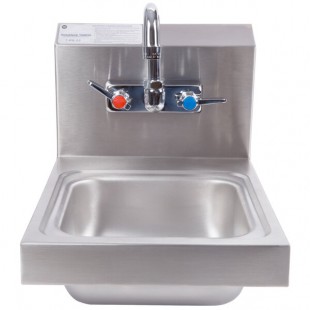 Advance Tabco 7-PS-23 Space Saving Hand Sink with Splash Mount Faucet - 12 Advance Tabco 7-PS-23 Space Saving Hand Sink with Splash Mount Faucet - 12