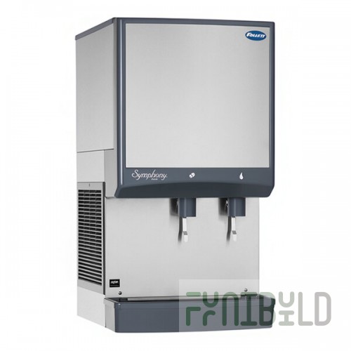 Follett 25CI414A-L Symphony Plus 25 Series Air Cooled Modular Chewblet Countertop Ice Maker and Water Dispenser with 25 lb. Storage and Lever Dispensing - 115V, 425 lb.