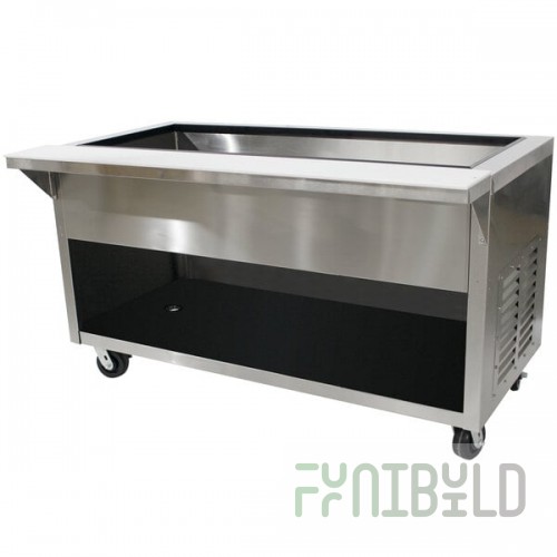 Advance Tabco HDCPU-5-BS Stainless Steel Heavy-Duty Ice-Cooled Table with Enclosed Base