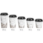 Choice 16 oz. Sleeveless Bean Print Paper Hot Cup and Lid - 100/Case Choice 16 oz. Sleeveless Bean Print Paper Hot Cup and Lid - 100/Case