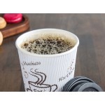 Choice 16 oz. Sleeveless Bean Print Paper Hot Cup and Lid - 100/Case Choice 16 oz. Sleeveless Bean Print Paper Hot Cup and Lid - 100/Case