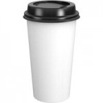 Choice 16 oz. Sleeveless Bean Print Paper Hot Cup and Lid - 100/Case Choice 16 oz. Sleeveless Bean Print Paper Hot Cup and Lid - 100/Case