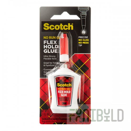 3M ScotchTM 0.14 oz. No Run Gel Flex Hold Glue with Precision Applicator 7010290878
