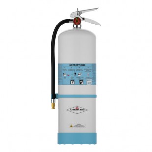Amerex C272 2.5 Gallon White Powder-Coated Stainless Steel Water Mist Fire Extinguisher 27702 - UL Rating 2A:C