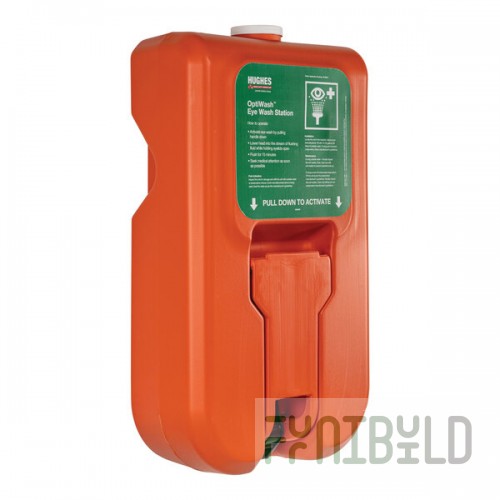 Hughes OptiWash Orange 10 Gallon Portable Gravity-Fed Self-Contained Eye Wash Station 10GFEW
